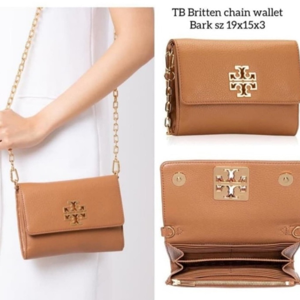 Tory Burch Bark Chain Wallet